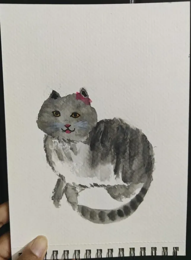 When you can’t like it as a whole, look for the parts and maybe slap a little cute name - This painting of a smelly cat in it’s pookie mode