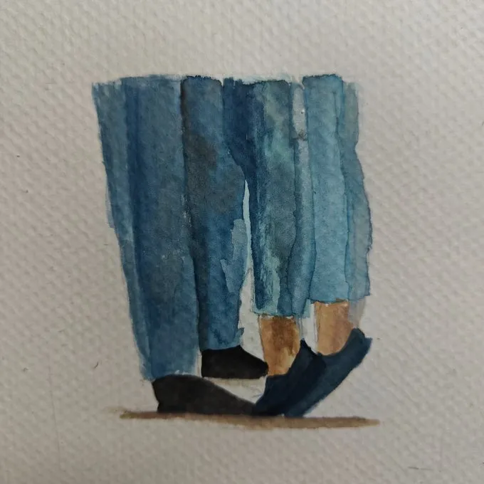 Calf Exercises - Two legs standing, one extended as if it's reaching to kiss the other person