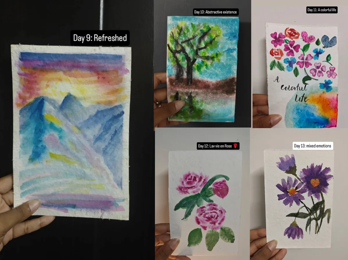 Collage of paintings