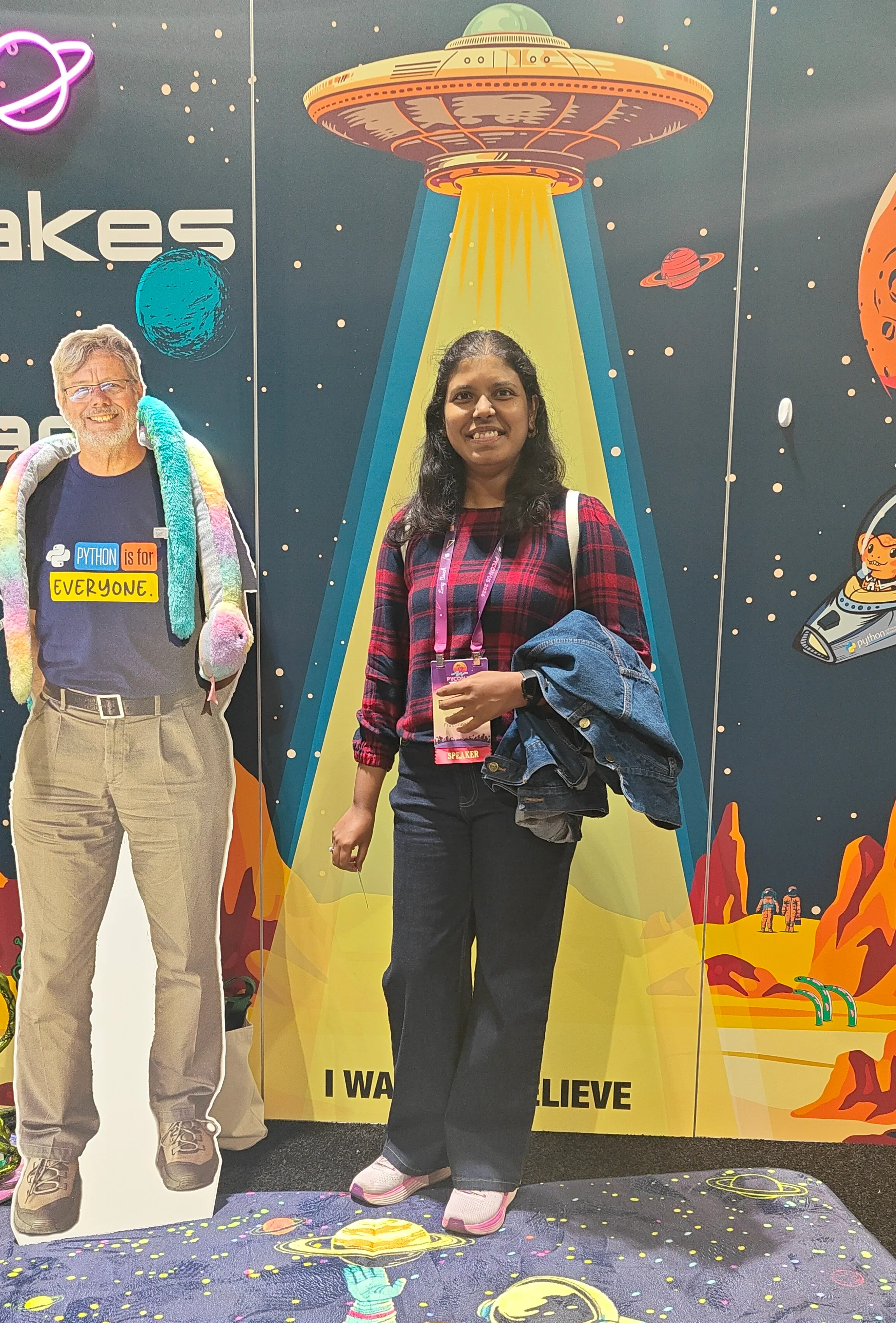 Guido doesn't take pictures with people, so here's me with a standee